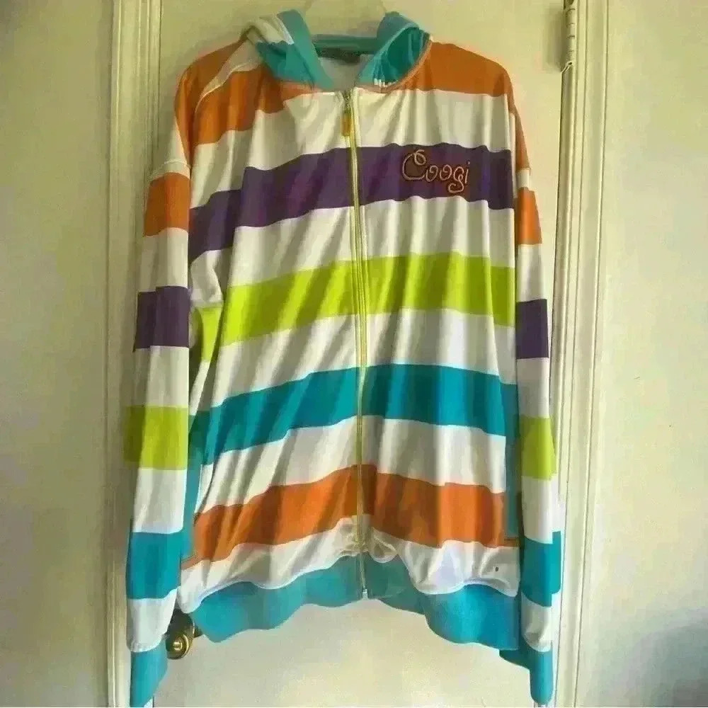 Coogi vintage multicolored zipped jacket 5x Rare Find‎